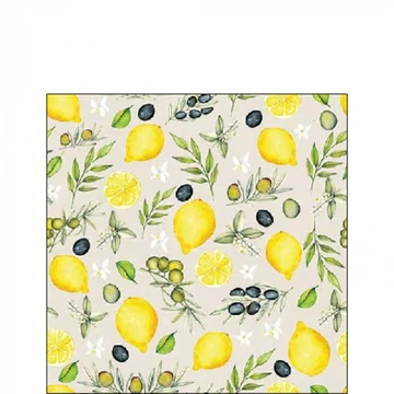 Olives and lemon papírszalvéta 25x25cm, 20db-os, AMB.12518450