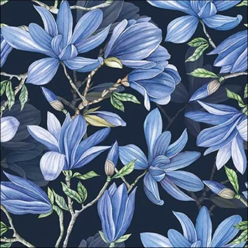 Magnolia acuminata blue papírszalvéta 33x33cm, 20db-os, AMB.13318495