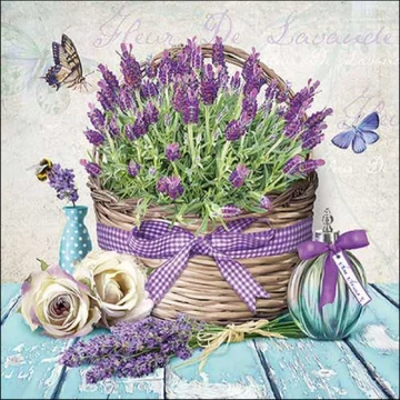 Fleur de lavande papírszalvéta 33x33cm, 20db-os, AMB.13318545