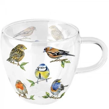 Bird species white duplafalú borosilicate üvegcsésze 0,25l, AMB.14418135