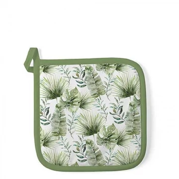 Jungle leaves white edényalátét 20x20cm,100% pamut, AMB.16518215