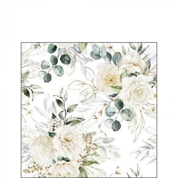 Eucalyptus and roses papírszalvéta 25x25cm, 20db-os, AMB.12518455 Eucalyptus and roses papírszalvéta 25x25cm, 20db-os, AMB.12518455