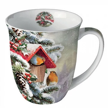 House with robins porcelánbögre 0,4l, AMB.38419100