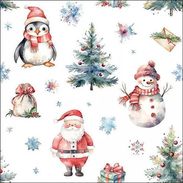 Christmas trio white papírszalvéta 33x33cm, 20db-os, AMB.33318960 Christmas trio white papírszalvéta 33x33cm, 20db-os, AMB.33318960