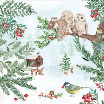 Winter outdoor papírszalvéta 33x33cm, 20db-os, AMB.33318995