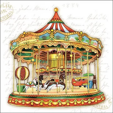 Carousel papírszalvéta 33x33cm, 20db-os, AMB.33319095 Carousel papírszalvéta 33x33cm, 20db-os, AMB.33319095