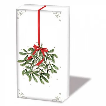Mistletoe with bow white  papírzsebkendő 10db-os, AMB.32218860