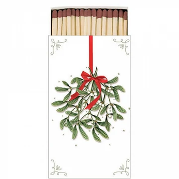 Mistletoe with bow white gyufa 6,5x11cm, AMB.39518860