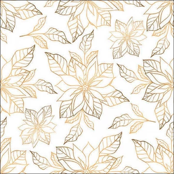 Poinsettia outline gold papírszalvéta 33x33cm, 20db-os, AMB.33318951 Poinsettia outline gold papírszalvéta 33x33cm, 20db-os, AMB.33318951