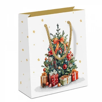 Decorated Christmas tree papír ajándéktáska 22x13x25cm, AMB.31219175