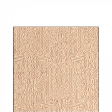 Elegance beige dombornyomott papírszalvéta 25x25cm,15db-os, AMB.12518066