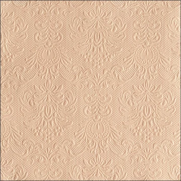 Elegance beige dombornyomott papírszalvéta 33x33cm,15db-os, AMB.13318066