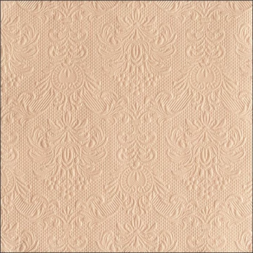 Elegance beige dombornyomott papírszalvéta 40x40cm,15db-os, AMB.14018066