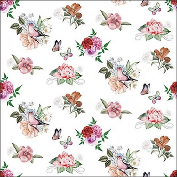 Charlotte white papírszalvéta 33x33cm, 20db-os, AMB.13319350