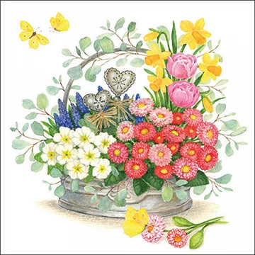 Spring flowers decoration papírszalvéta 33x33cm, 20db-os, AMB.13319385