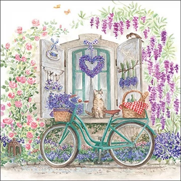 Bike with basket papírszalvéta 33x33cm, 20db-os, AMB.13319410