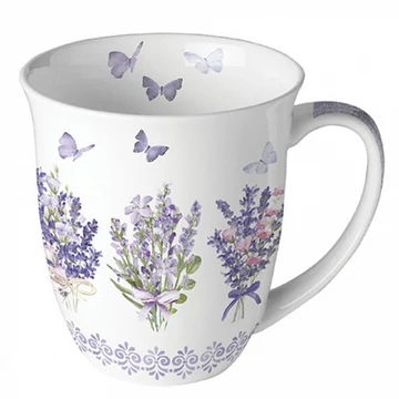 Lovely lavender white porcelánbögre 0,4l, AMB.18419735