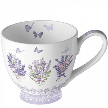 Lovely lavender white porcelánbögre 0,45L, AMB.18819735