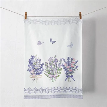 Lovely lavender white konyharuha 50x70cm, 100% pamut, AMB.17819735