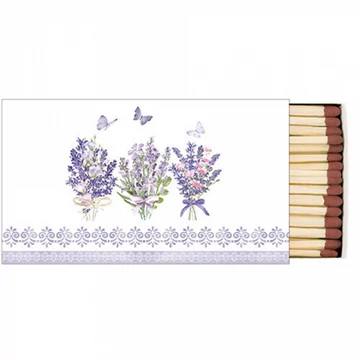 Lovely lavender white gyufa 6,5x11cm, AMB.19519735