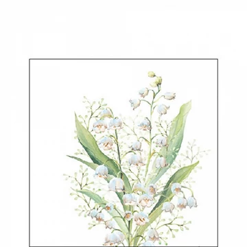 Lily of the valley white papírszalvéta 25x25cm,20db-os, AMB.12519550