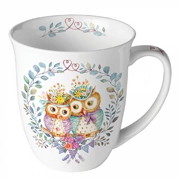 Owl couple in love porcelánbögre 0,4l, AMB.18419405