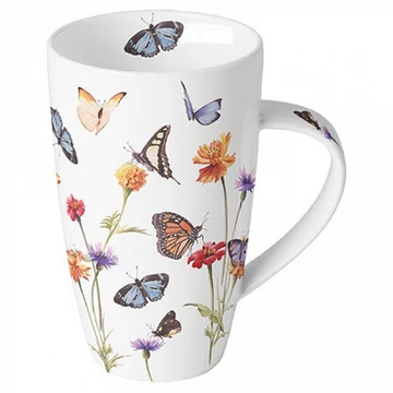 Butterfly garden white porcelánbögre 0,6l, AMB.18919335