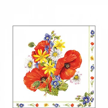 Field bouquet papírszalvéta 25x25cm,20db-os, AMB.12519420