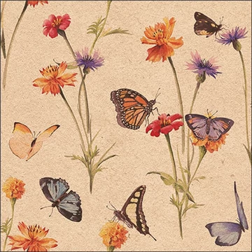 Recycled Butterfly garden nature papírszalvéta 33x33cm, 20db-os, AMB.13319336