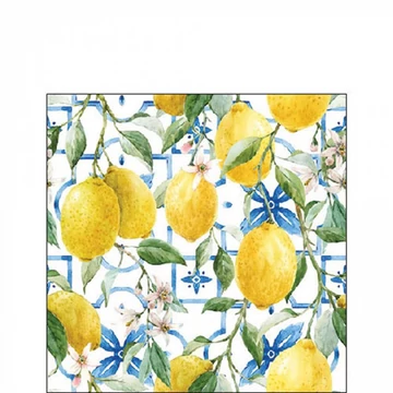 Mediterranean lemons papírszalvéta 25x25cm,20db-os, AMB.12519660