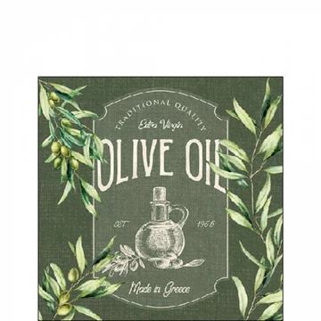 Olive oil papírszalvéta 25x25cm,20db-os, AMB.12519785 Olive oil papírszalvéta 25x25cm,20db-os, AMB.12519785