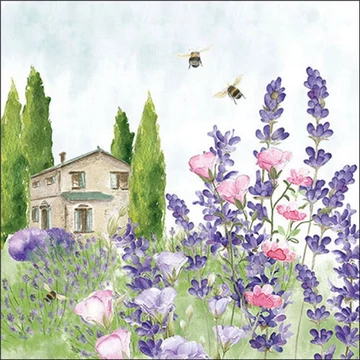 Lavender meadow papírszalvéta 33x33cm, 20db-os, AMB.13319840