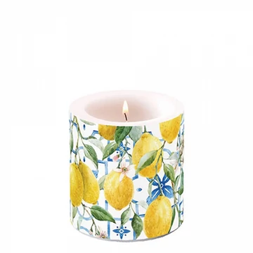 Mediterranean lemons átvilágítós gyertya 8x7,5cm , AMB.19219660