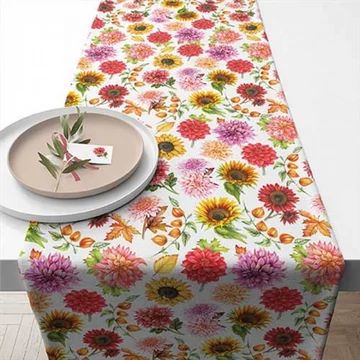 Autumn blooming asztali futó 40x150cm, 100% pamut, AMB.16619770