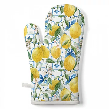 Mediterranean lemons edényfogó kesztyű 18x30cm, 100% pamut, AMB.16419660