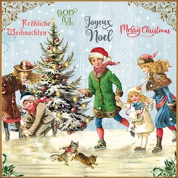 X-Mas on ice blue papírszalvéta 33x33cm, 20db-os, AMB.33320120