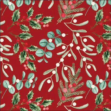 Foliagle scatter red papírszalvéta 33x33cm, 20db-os, AMB.33319943