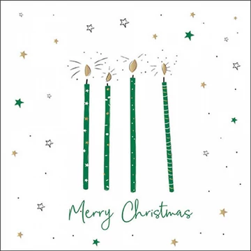X-mas candles green papírszalvéta 33x33cm, 20db-os, AMB.33320026 X-mas candles green papírszalvéta 33x33cm, 20db-os, AMB.33320026