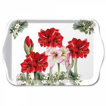 Blooming amaryllis white műanyag kistálca 13x21cm, AMB.33720275
