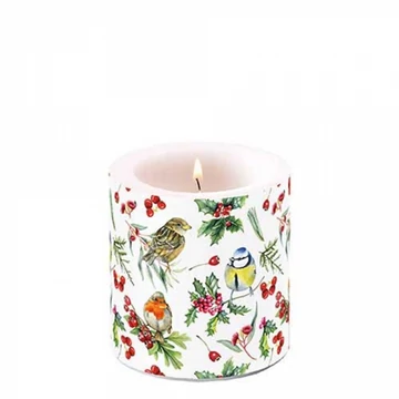 Birds in Winter átvilágítós gyertya 8x7,5cm, AMB.39219955