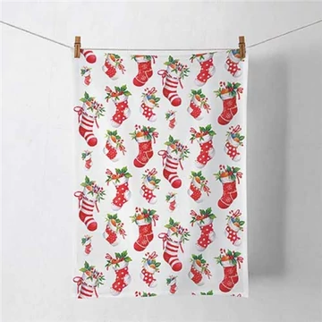 X-mas stockings white konyharuha 50x70cm, 100% pamut, AMB.37820200