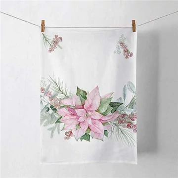 Pink poinsettia konyharuha 50x70cm, 100% pamut, AMB.37820285