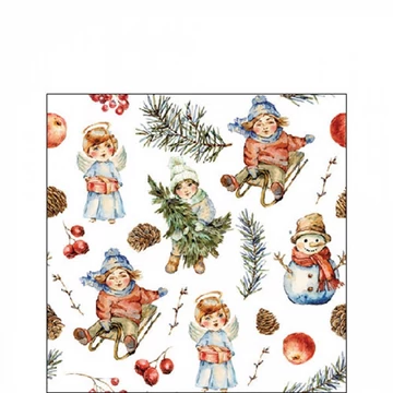 Playing outside white papírszalvéta 25x25cm, 20db-os, AMB.32520135