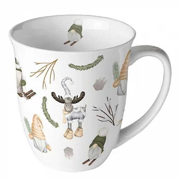 Forest gnomes white porcelánbögre 0,4l, AMB.38420190