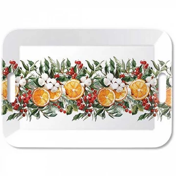 Winter oranges műanyag nagytálca 33x47cm, AMB.33919935