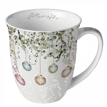 Floral Christmas grey porcelánbögre 0,4l, AMB.38419995