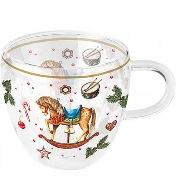 Classic rocking horse white duplafalú borosilicate üvegcsésze 0,25L, AMB.34420040 Classic rocking horse white duplafalú borosilicate üvegcsésze 0,25L, AMB.34420040
