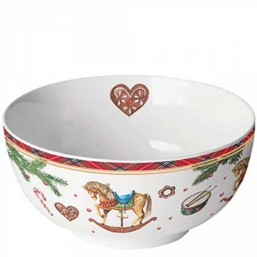 Classic rocking horse white porcelántál 6,5x14cm, AMB.34820040