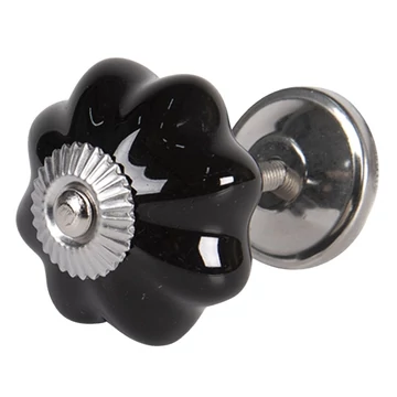 Ajtófogantyú 4cm,kerámia, fekete, CLEEF.64378 Ajtófogantyú 4cm,kerámia, fekete, CLEEF.64378