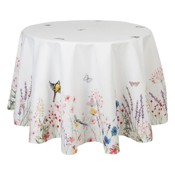 Asztalterítő kerek, 170cm, pamut, So Floral, CLEEF.SFL07
